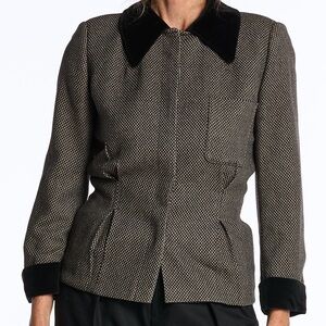 Giorgio Armani 1980s Tweed Wool Blazer